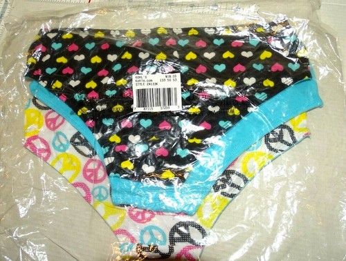 Steve 3 Pack Women's Panties New Peace Signs Hearts Dots 2 varieties Size XS - 第 8/8 張圖片