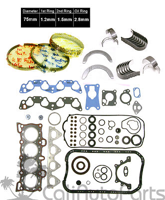 DNJ FGS2090 Full Gasket Set For 1988-1995 Honda Civic, Del Sol, CRX 1.5L-1.6L SOHC Engine