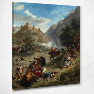 Die Araber schermen auf den Bergen Eugène Delacroix, edx14 Druckbild 