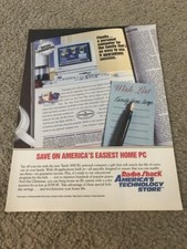 Vintage 1991 TANDY 1000 RL Home Computer PC Print Ad 1990s RADIO SHACK