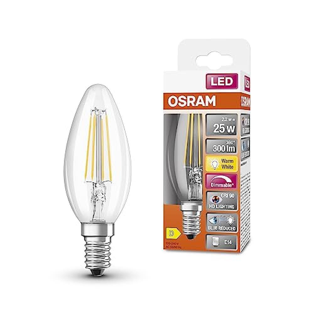 (TG. Sostituzione 25W) OSRAM Lampada LED SUPERSTAR+ CLASSIC B FIL 25, E14, cande