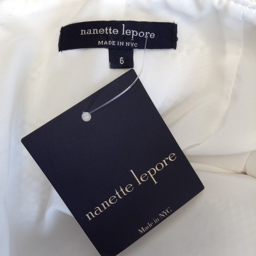 NANETTE LEPORE~ NEW Cotton Blend Textured ALSACE Fringe Hem Skirt $278 - Picture 4 of 6