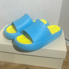 J/slides squish Eva comfort pool side slides slip on sandals turquoise yellow