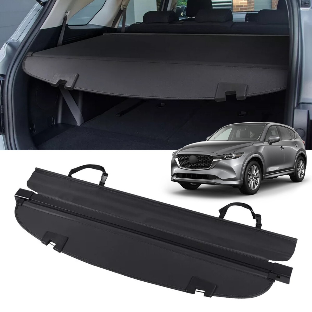 S.L.A.C.K. MY SPACE 5lack 廃盤 Dogear Retractable Cargo Cover For 2017-2025 Mazda CX-5 Rear Trunk Parcel