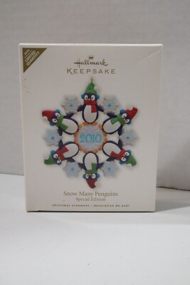 2010 Hallmark Keepsake Ornament Snow Many Penguins Ltd Ed