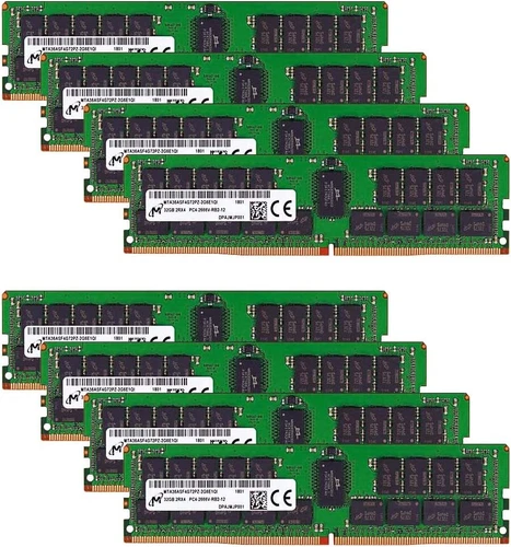 Micron 256GB (8 x 32GB) DDR4 2666MHz DRR ECC Memory