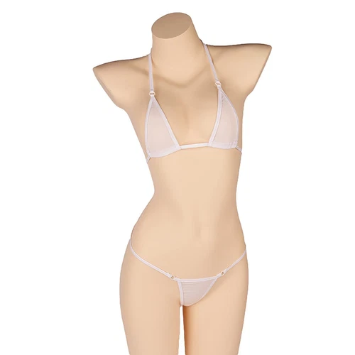 Women's Extreme Sexy Hot Silk Micro Bikinis Set, G-string Mini Thong Swimwear - Picture 4 of 35