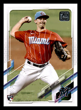 2021 Topps Update Cody Poteet Miami Marlins RC Rookie #US108 Centered Mint