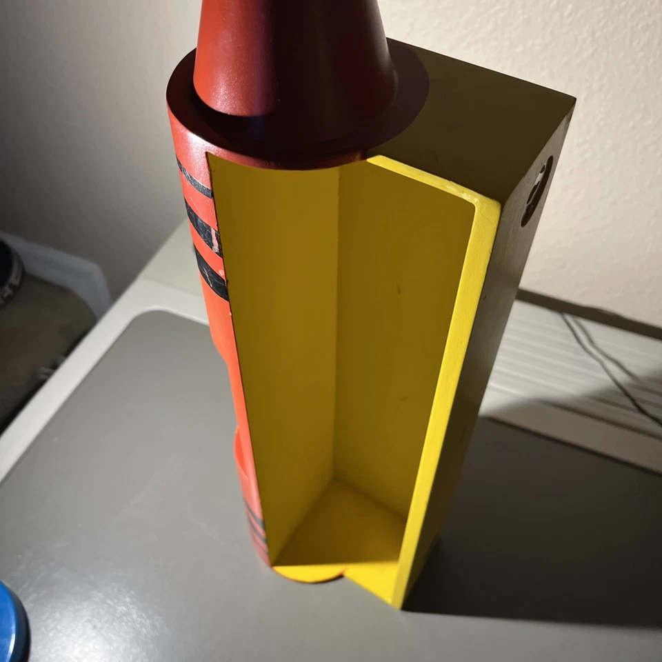 Estante de fotos vintage Crayola crayón azul y rojo para fotos de 3,5" X 5" Foto 4 de 4