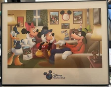 DISNEY VACATION CLUB "ARMCHAIR VACATIONER" FRAMED LITHOGRAPH WITH COA