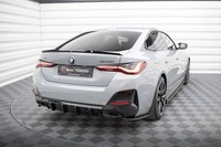 Heck Ansatz Flaps Diffusor V.3 FüR BMW M440I Gran Coupe G26 Schwarz Glanz