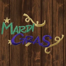 Mardi Gras Embroidered Patch — Iron On