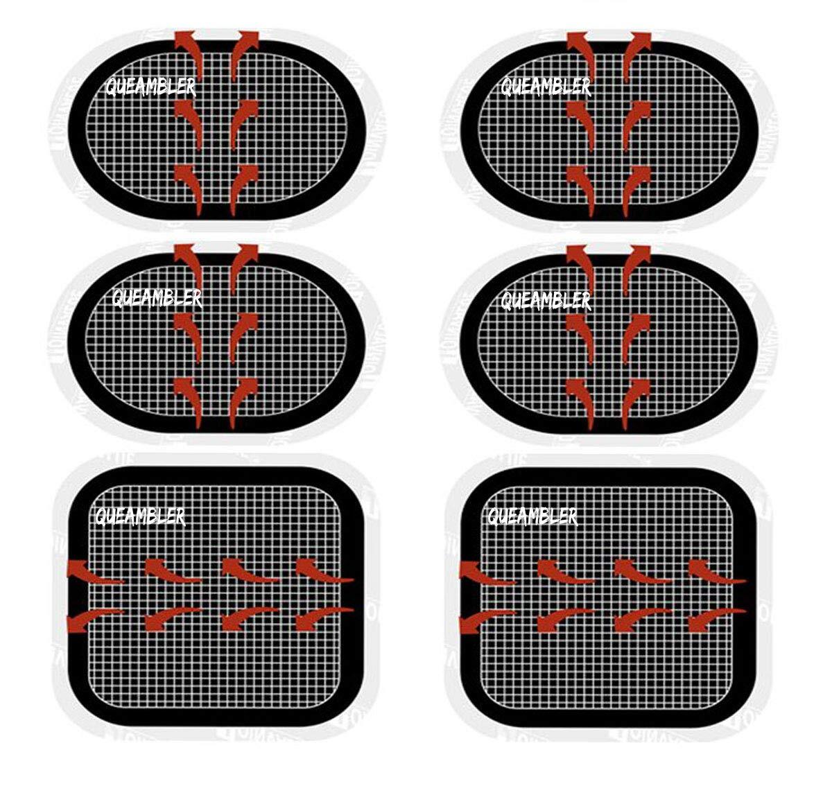 QUEAMBLER Elettrodi Pad per Elettrostimolatori, Elettrodi per Cinture (M7v)