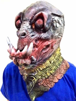 Sumpfmonster Maske Lagunen Kreatur Halloween Prop Piranha Fisch Latex Vollkopf - Bild 1 von 4