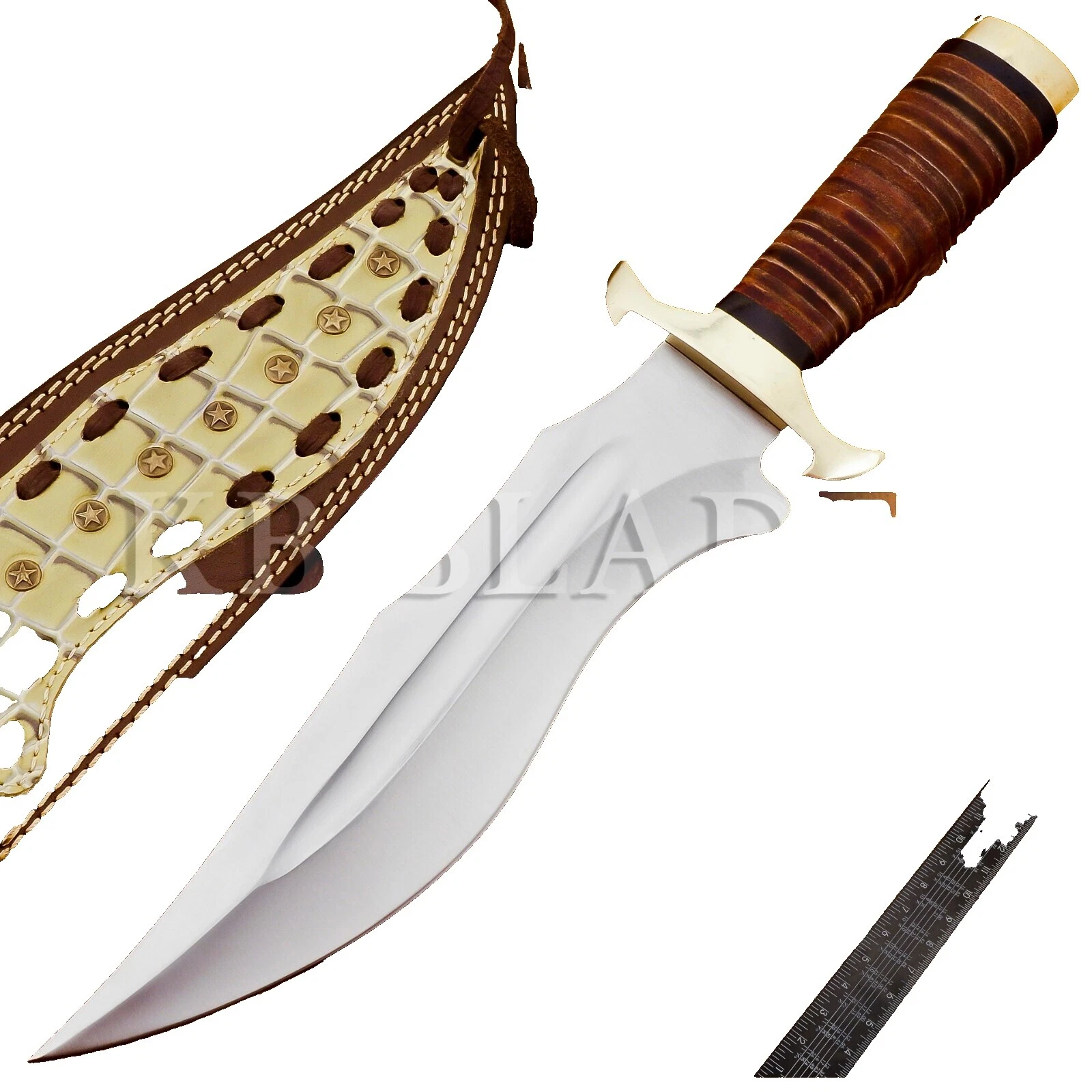 Hoja de acero al carbono para diestros Cuchillos Bowie modernos de colección Cuchillos de Hoja Fija