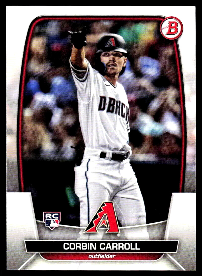Corbin Carroll Rookie RC 💎2023 Bowman Baseball Card ⚡#73 Arizona Diamondbacks