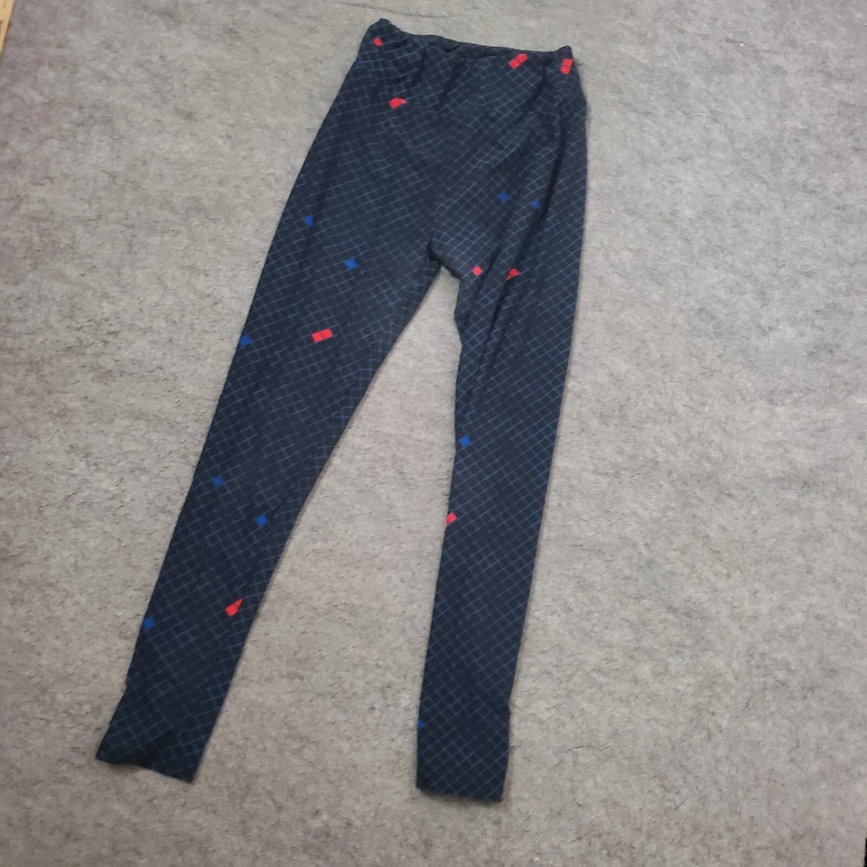 LulaRoe Leggings Mujer Talla Única Negro Azul Pantalones Elastizados Informales Pull On 22x25 Foto 2 de 4