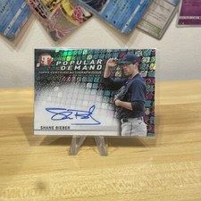 2022 Topps Pristine - Popular Demand Autographs #PDA-SB Shane Bieber (AU)