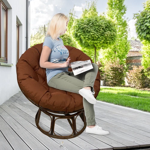 Papasan Chair Cushion Waterproof Oxford Cloth Circle Stuffed Egg Chair Cushions - Picture 63 of 111