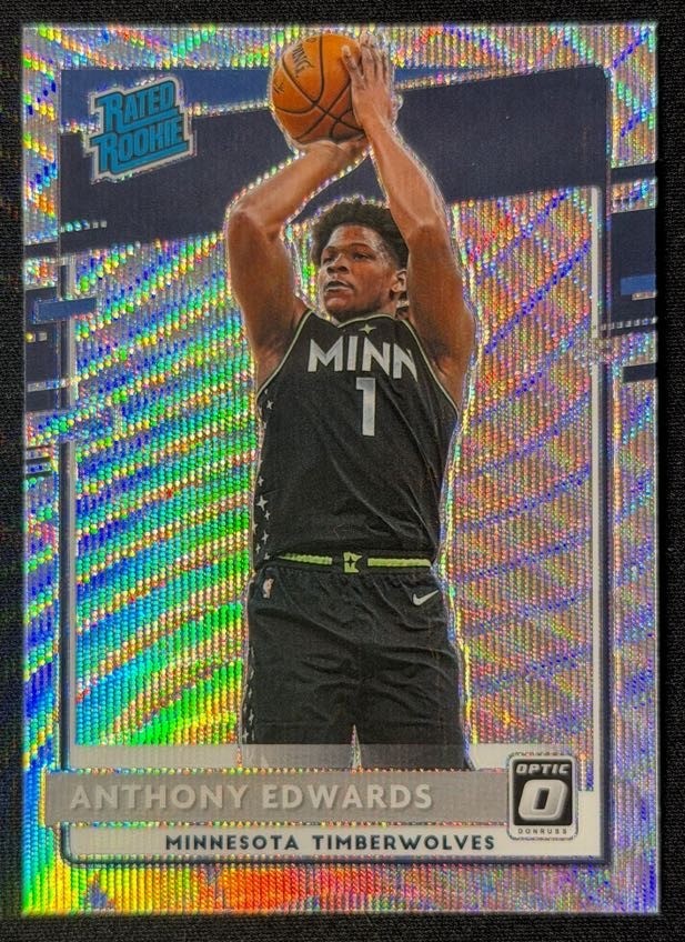 2020-21 Panini Donruss Optic - Rated Rookie Anthony Edwards #151 Wave Prizm (RC)