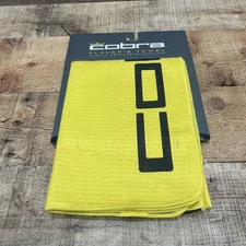 Cobra Crown Yellow Players Golf  Towel Waffle Microfiber 39” X 14” NEW!