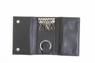 Authentic Hugo Boss Timeless O-ring Leather Keychain