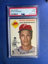 1954 Topps Richie Ashburn #45 - PSA 2 GOOD 