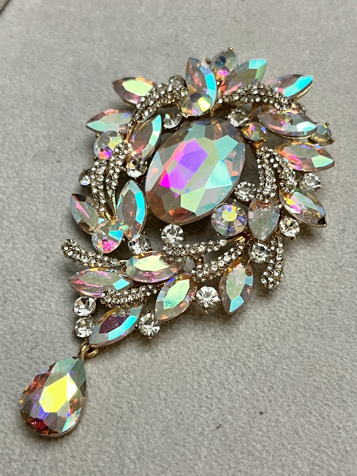 Rhinestone Flower Statement Brooches Dimensional … - image 10