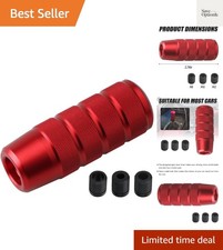 3.74 Inch Aluminum Shift Knob With 3 Threaded Adapters Red
