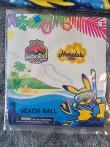 2024 Pokemon Worlds Honolulu Exclusive Pikachu Beach Ball New Hawaii Unopened
