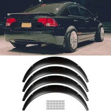 For Honda Civic 4pcs Black Wheel Arches Fender Flares Extra Wide Body Kits 3.2