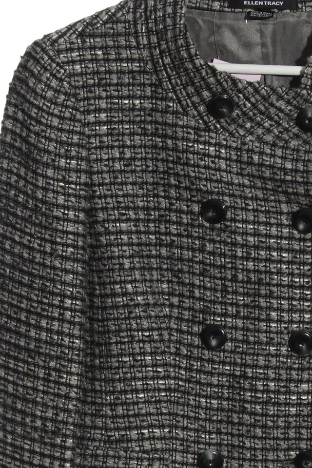 ELLEN TRACY Manteau court Dames Manteau T EU 38 gris clair style décontracté - Photo 3/4