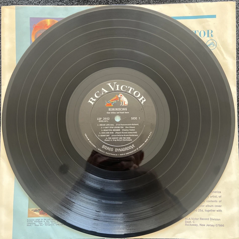 Chet Atkins And Hank Snow – Reminiscing Vinyl LP US 1964 CLEANED/TESTED NM VIDEO - Image 3 of 4