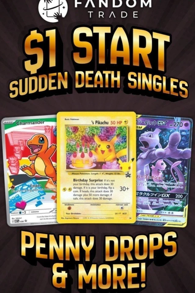 ☠️$1 SUDDEN DEATH SINGLES ☠️HUGE  VARIETY 💀 VINTAGE & MODERN☠️