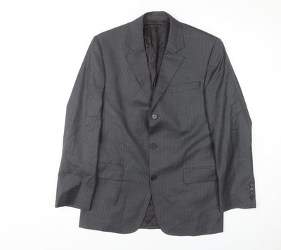Jaeger Herren Anzugjacke grau Wolle gestreift, 38S