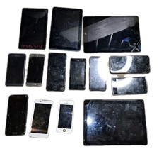 Bulk Lot of 14 Used Mobile Devices   Phones  Tablets   For Parts or Repair
