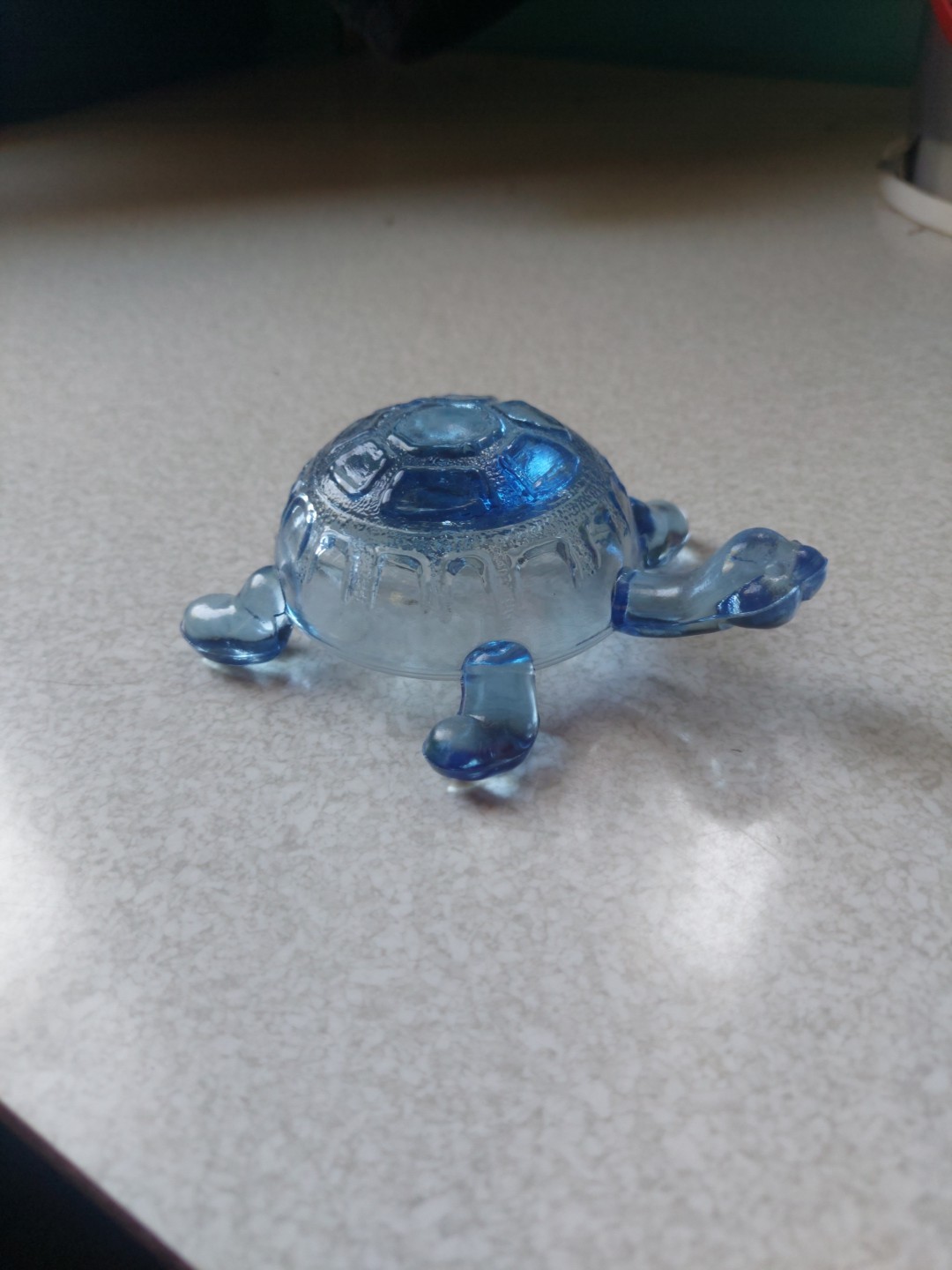 Windshield Turtle Shell Blue Vaseline Glass Turtle Nice Glow | eBay