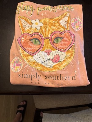 Women s Simply Souther Peach Size 2x  Stay Pawsitive 