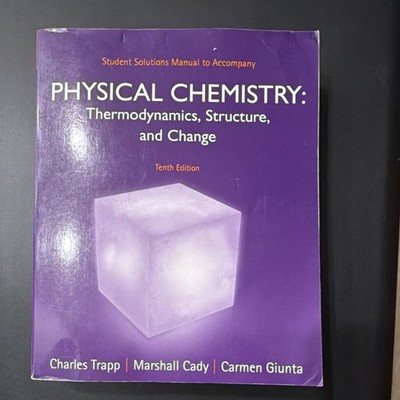 W.H. Freeman Student Solutions Manual Physical Chemistry 10th Ed Paperback