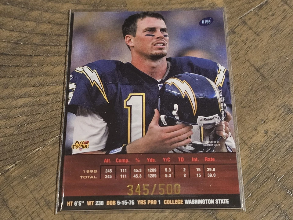 1999 Playoff Prestige Ryan Leaf Repeat Performers SP #/500 'Nmmt - Image 3 of 3