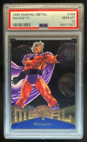 1995 Fleer Metal Marvel Magneto #104 PSA 10