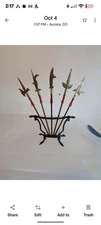 Miniature Medieval Halberd and Polearm Set with Display Stand