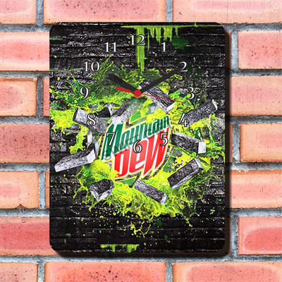 Mountain Dew Design Wanduhr Neu Verpackt Geschenk Mancave Bar Softdrinks