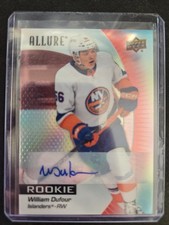 William Dufour 23-24 Allure Red Rainbow Auto Card New York Islanders