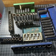 Vintage Mixed Lot 38 12 Drive Sockets Lot 68 Piece Vintage Mixed Lot 38 12 Drive Sockets Lot 68 Piece