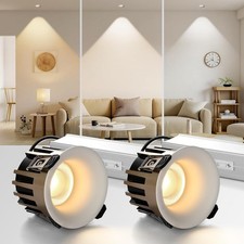 3 Recessed Ceiling Light W J-box Dimmable Trimless 3cct Canless Led 1300lm 2pk