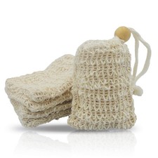 5 Pack Mini Size Natural Exfoliating Loofah Pouch Sisal Ramie Soap Saver Ba...