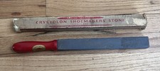 Vintage NORTON ABRASIVES JT-920 Crystolon Shoemakers Stone & Box Made in USA