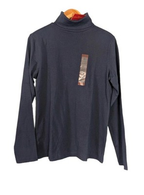 North Crest Shirt Womens Medium Navy TurtleNeck Long Sleeve Layering Essentials 