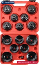 15PCS Oil Filter Cap Wrench Tool Universal Oil Filter Socket Wrench Set 3/8 in